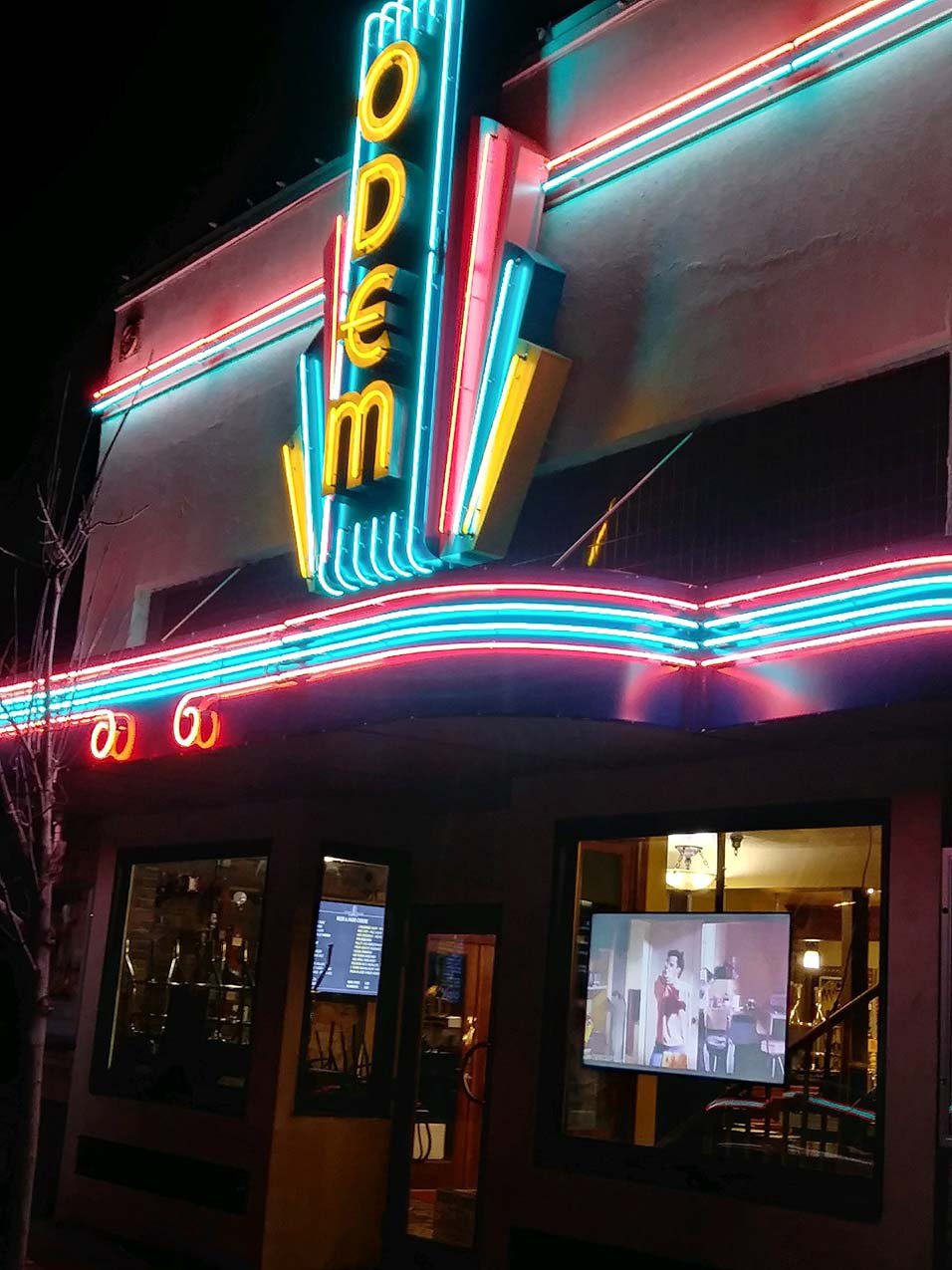 The marquee at night